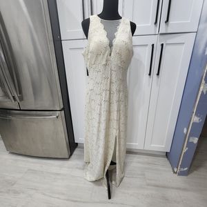 Off white sequin gown